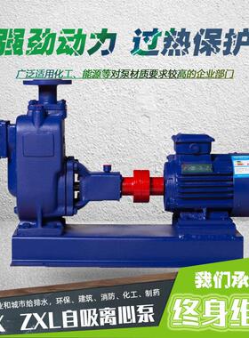 农用灌溉抗旱泄洪ZX80-35-15自吸泵卧式电动抽水离心泵农田灌溉泵