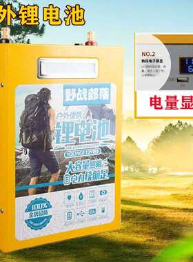 野战部落12v大容锂电池新能源动力型100ah180A户外超轻升压器电瓶