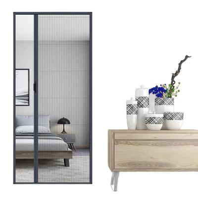 推拉纱门折推叠纱门AL102400铝合金沙窗门隐形纱式防蚊窗门拉伸缩