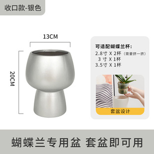 网红蝴蝶兰花盆专用套盆高脚兰花花盆陶瓷家用高级单支文心兰花瓶