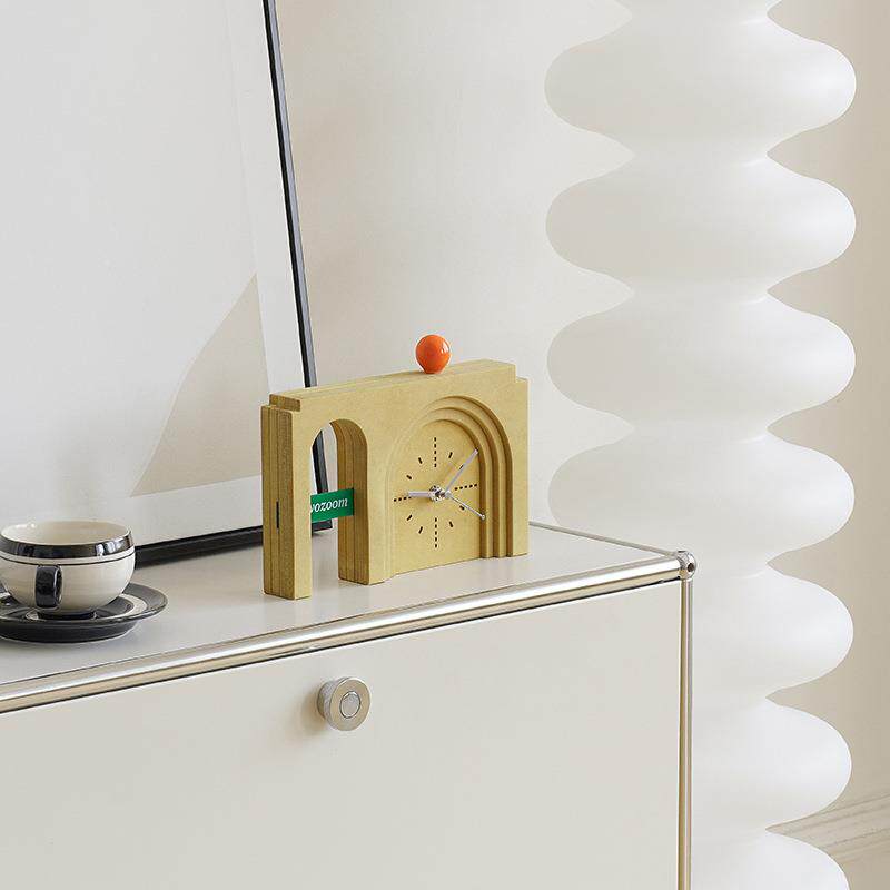 wozoom屋准桌面时钟摆件客厅玄关创意摆台式座钟家居电视柜装饰