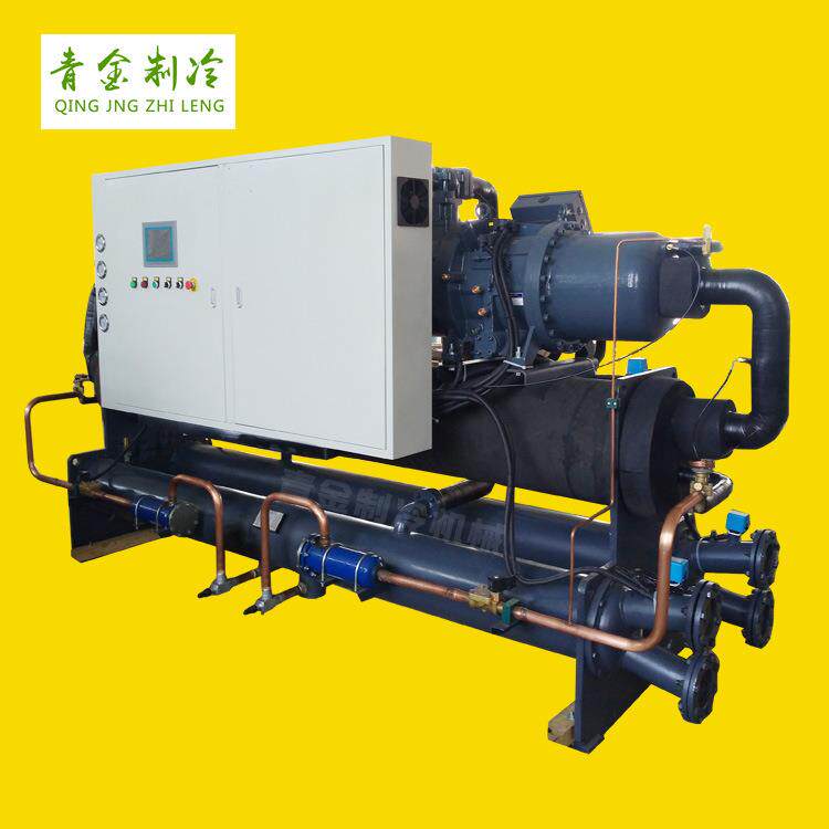 混凝土搅拌站120罐用水冷式螺杆冷冻机智能温控水冷式螺杆冷水机