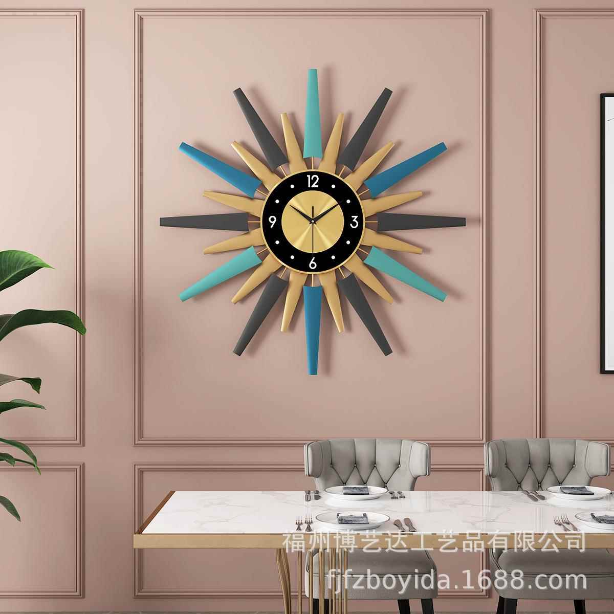 欧式轻奢挂钟客厅家居装饰时钟简约创意时尚电子钟热卖钟表