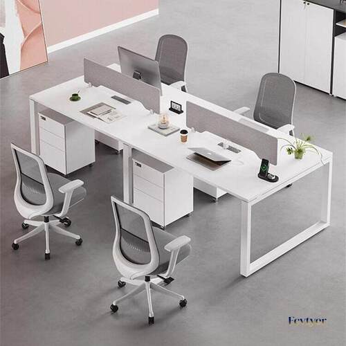 职员工位桌简约现代办公室桌椅组合四4六6人位员工办公桌电脑桌子