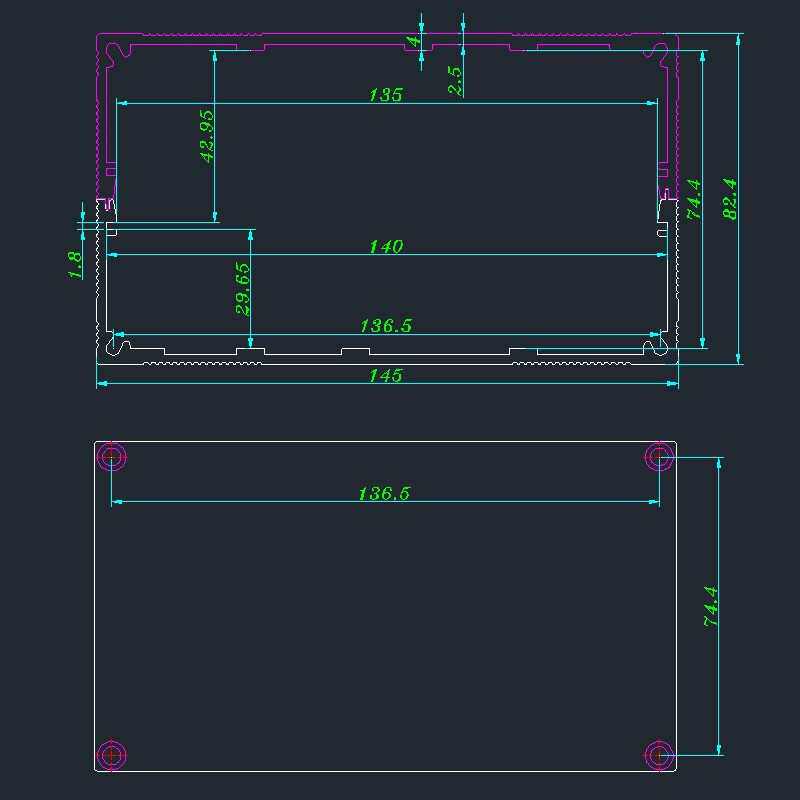 厂家直销仪器仪表型材铝外壳 DIY加工铝合金型材电源外壳