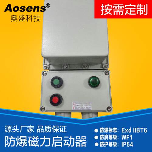 奥盛防爆磁力启动器三相电机控制箱220V380V水泵风机按钮箱16A