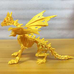 3d打印骨架飞龙地狱A恐龙模型关节可动翅膀可拆卸立体手办摆件礼