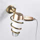浴室五金挂件收纳风筒架置物架黄铜欧式 仿古吹风机架壁挂电吹风架