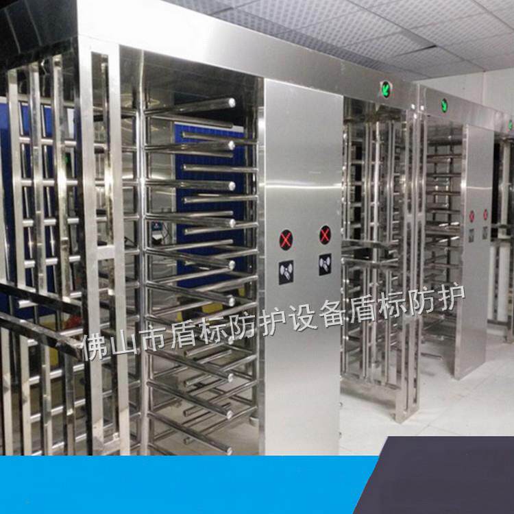工地双通道全高转闸门 车站小区进出口不锈钢旋转门 电动刷卡闸机