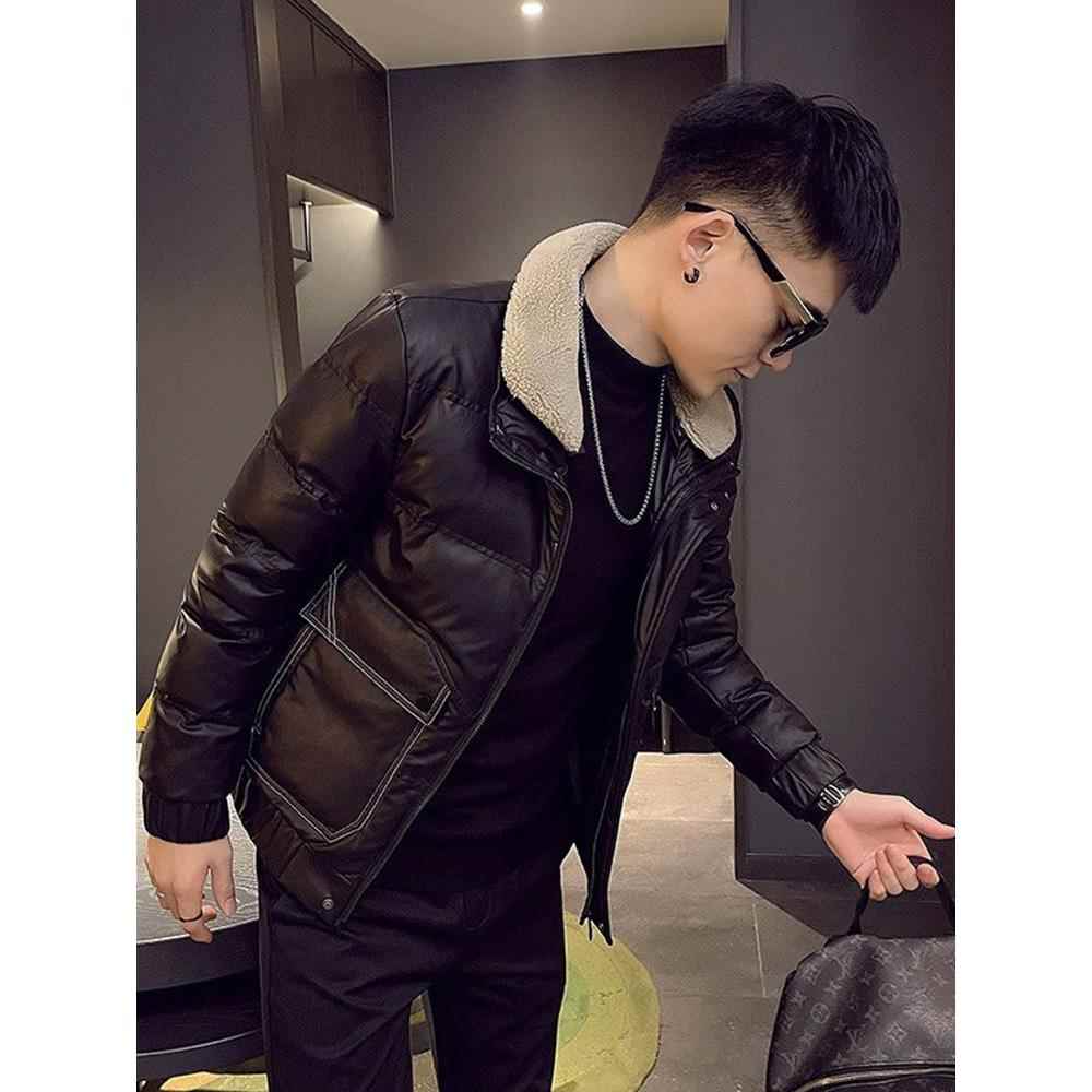 毛领皮羽绒棉服男冬季高端潮牌潮流痞帅短款时尚帅气休闲保暖外套