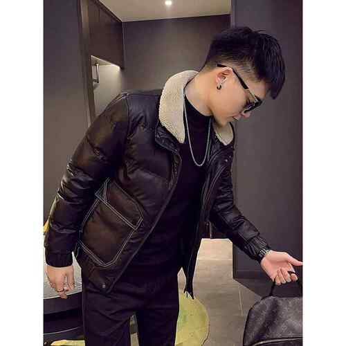 毛领皮羽绒棉服男冬季高端潮牌潮流痞帅短款时尚帅气休闲保暖外套