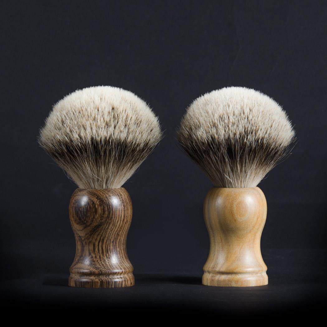 100%特路银尖獾毛刷 剃须刷老式绿檀紫金檀 软毛刮胡刷泡沫打泡刷