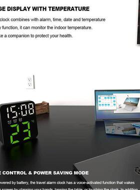 Digital Alarm Clock for Bedrooms with Temperature Adjustable