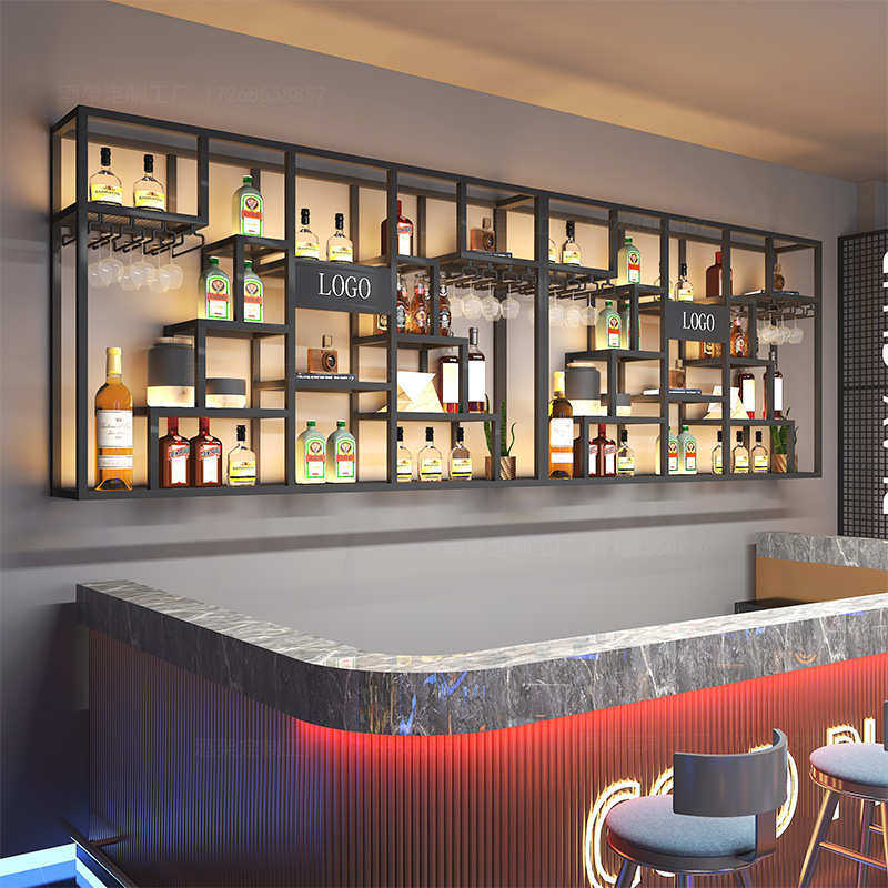 工业风收纳展示架酒吧墙上酒柜置物架餐厅酒架壁挂式吧台红酒架子,住宅家具,酒柜,淘宝优惠券,粉丝福利购,淘宝优惠卷