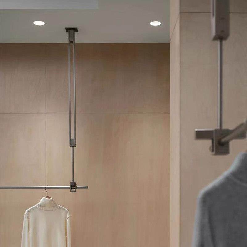 服装店悬挂不锈钢吊架女装店悬空吊杆吊顶悬挂衣架工业风陈列货架