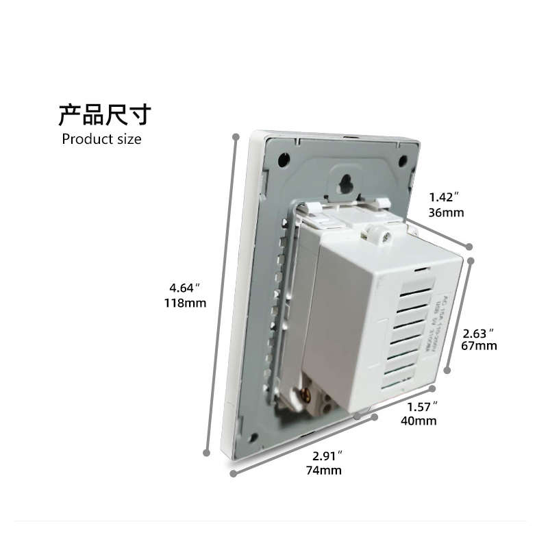 台湾专用110V插座带USB面板type-c快充白色118型15A嵌入式黑色