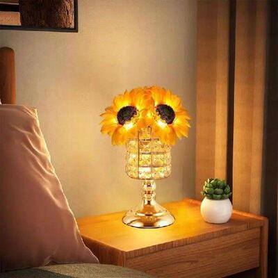 Sunflower Night Light Cordless Sunflowers Table Lamp 3