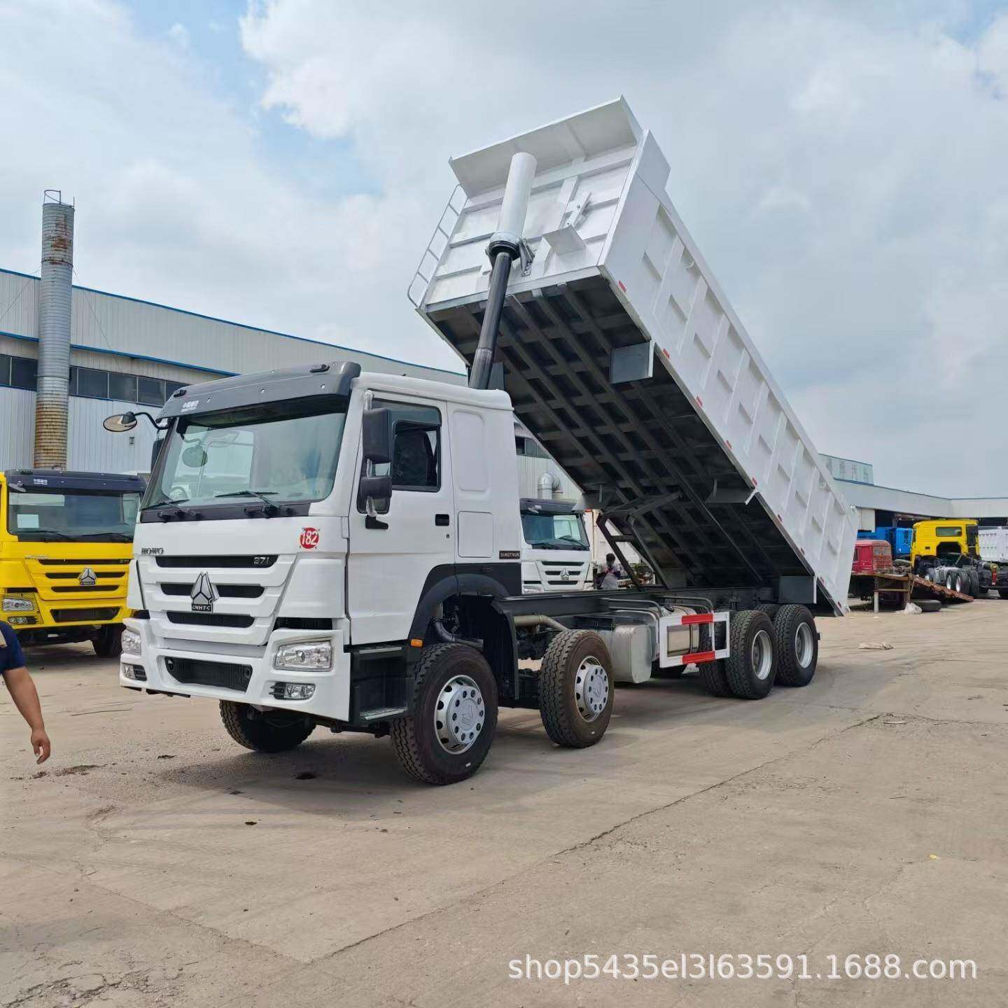现车翻斗自卸车矿用自卸工程车371马力前四后八自卸车