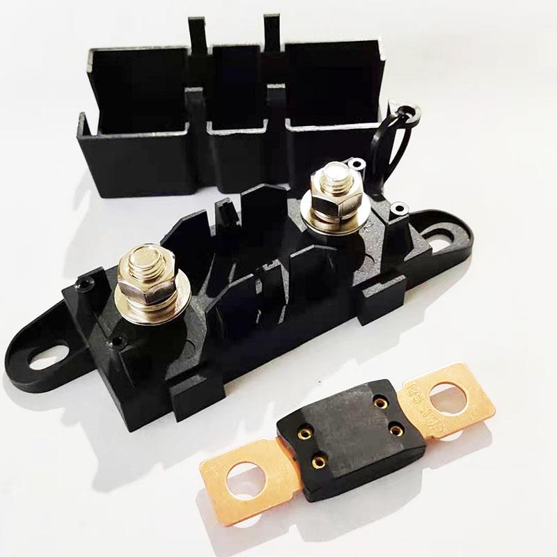 汽房车游艇大功率熔断器改装大号叉栓式保险片丝座盒 60A100A200A