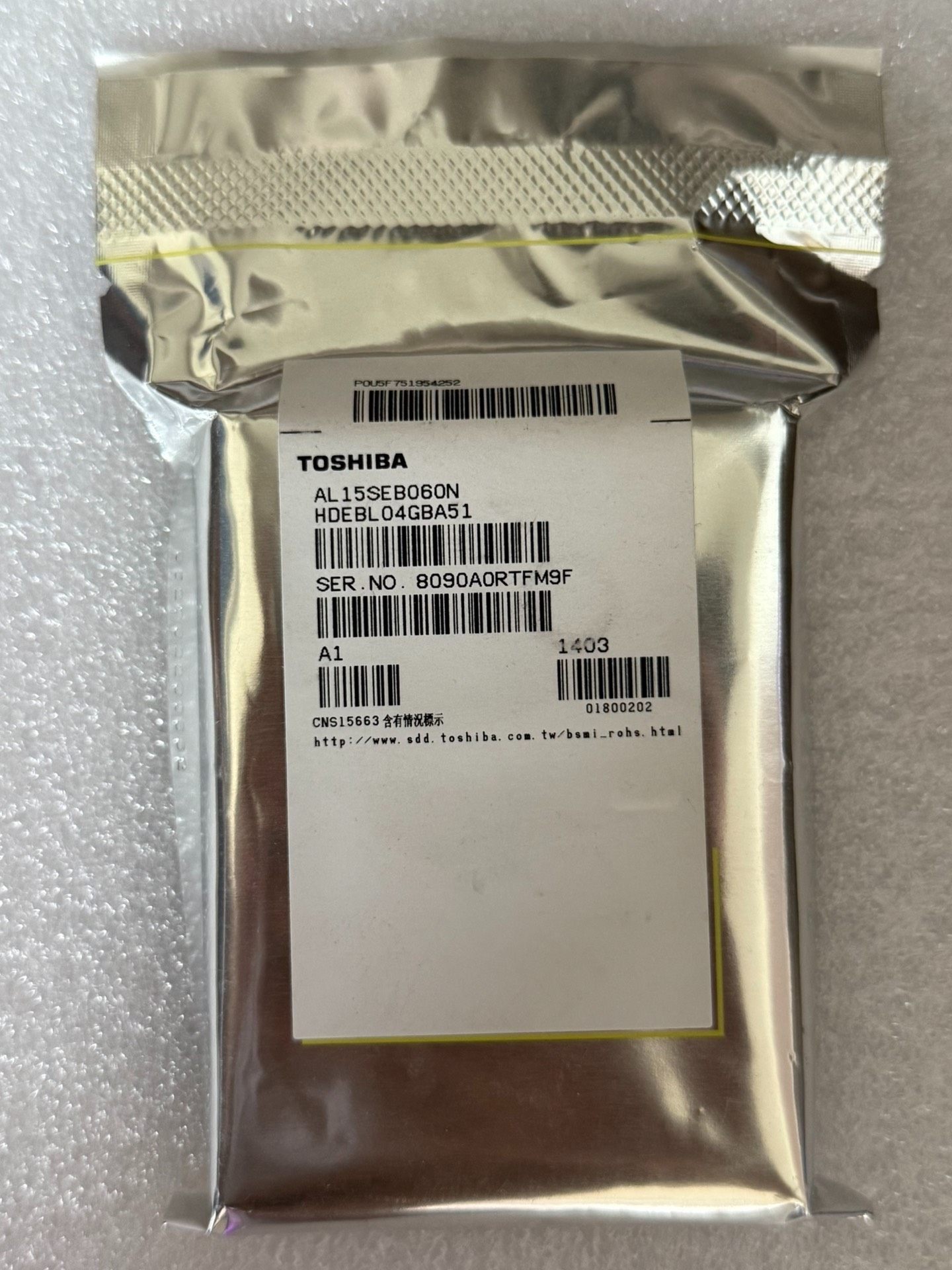 全新东芝AL15SEB060N 600G 10K  12G