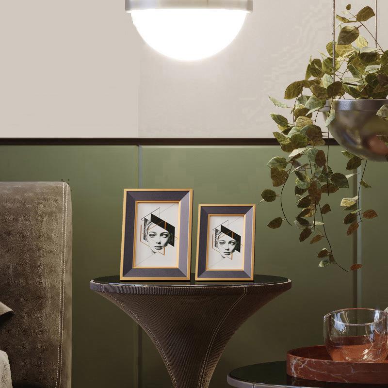 ISA轻奢式艺术实木相框摆1台6寸7寸0寸欧创意家居装饰桌面画框摆