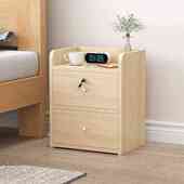 床头柜简约现代小型简易家用置物架卧室迷你柜子收纳带锁储物柜