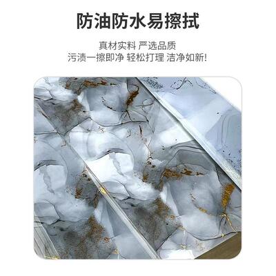 大理餐桌布防QLM防水油免洗防烫餐桌茶几垫餐理桌垫桌垫石大石纹