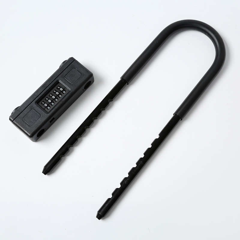 U型密码玻璃门锁 五位密码锁商铺防盗剪锁 双开门插锁U形防撬挂锁