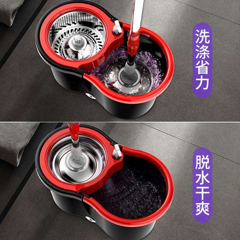 加拖厚双驱动手洗拖把旋转拖把桶托布布桶拖布家用地墩桶免拖布桶