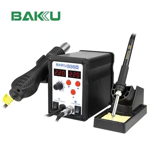 巴酷BK-898D数显热风枪电烙铁2合1电焊台手机主板维修工具拆焊台