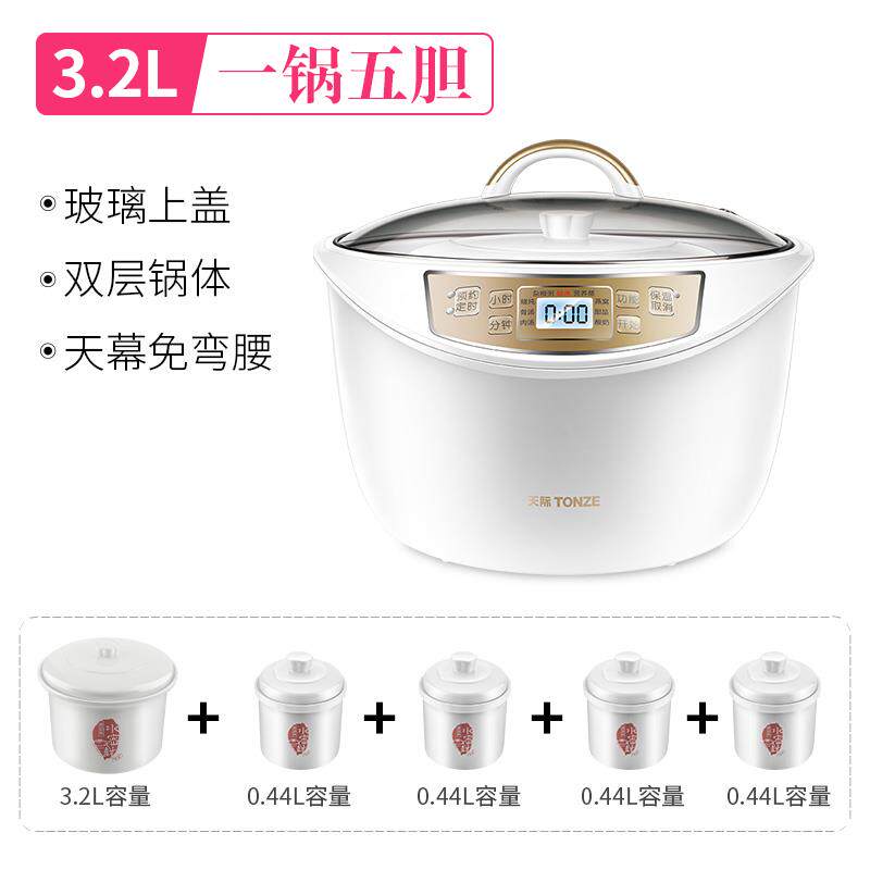 正品天容际隔水炖锅大砂量电炖锅汤陶瓷煲电家用全自动4人5-6一锅