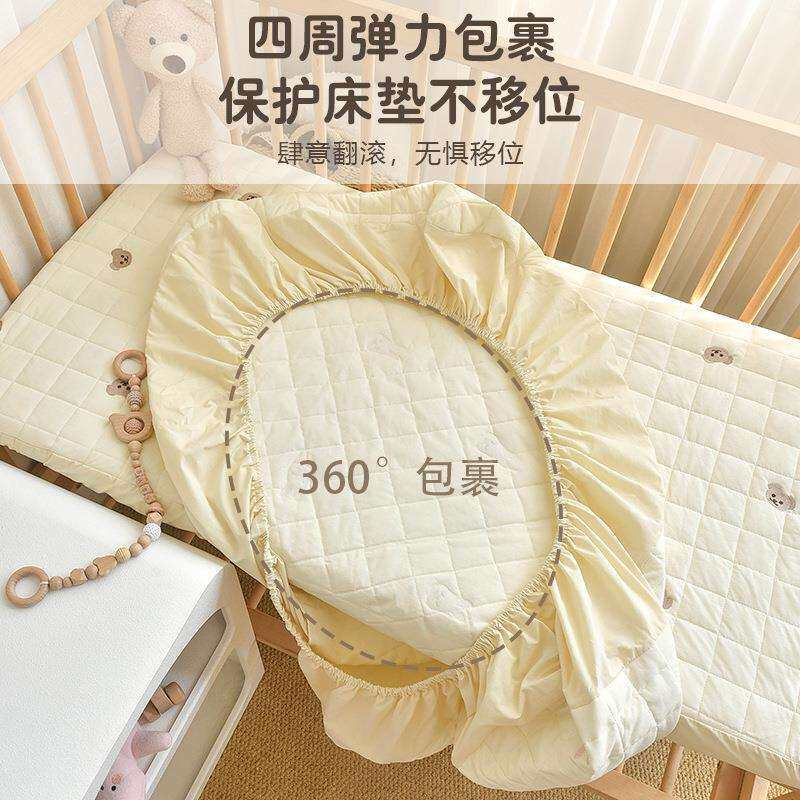 新生婴儿床防水隔尿A类床笠宝宝纯棉床单可水洗儿童透气床垫罩套
