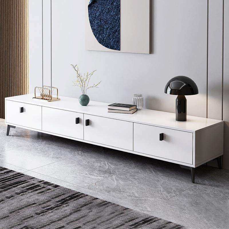 极简奶油风电视柜2026新款高端简约现代轻奢客厅白色茶几电视柜