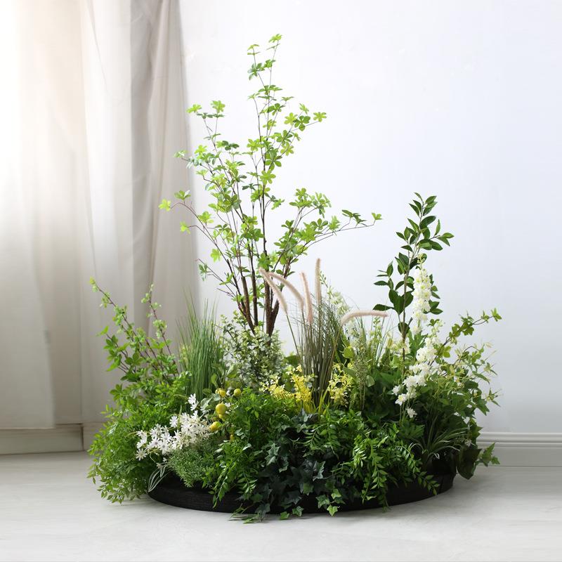 仿真植物套装园景落地假绿植楼梯橱窗造景室内软装景观盆栽摆件