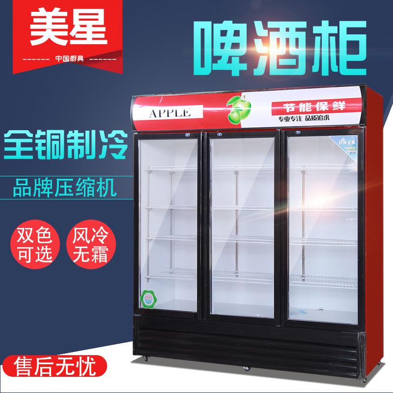 商用立式单、双门展示柜水果保鲜柜冰箱冰柜啤酒柜冷藏柜饮料柜