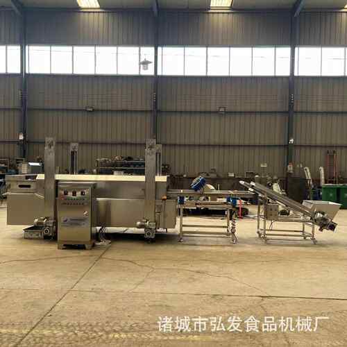 天然气热OQU油炸流水线蚂蚱油炸机商用油鸡条油炸锅加排油炸设备