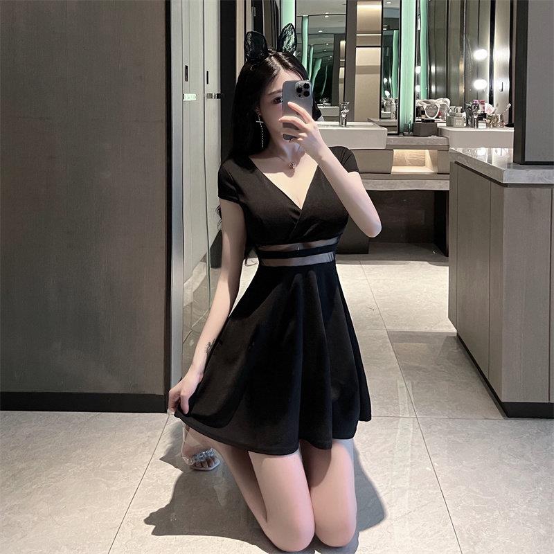 夜场上班衣服2024新款女桑拿足疗足浴技师工作服性感夜总店连衣裙