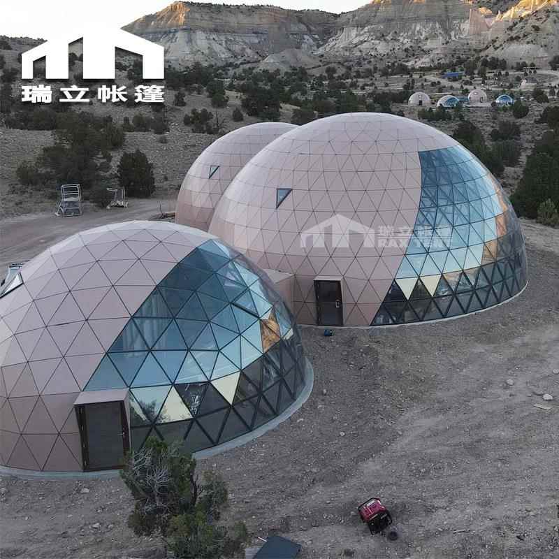 玻璃星空房度假村营地 18-20米球形帐篷 户外豪华餐厅接待厅影院