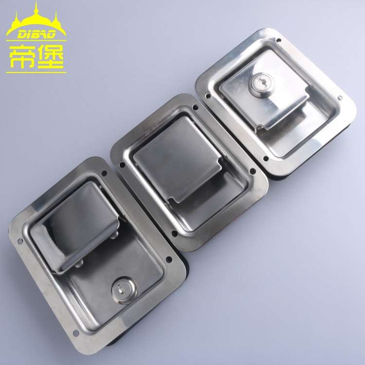 304不锈钢面板锁MS866-26-27工程车厢柜门锁 配电箱 电柜箱平面锁