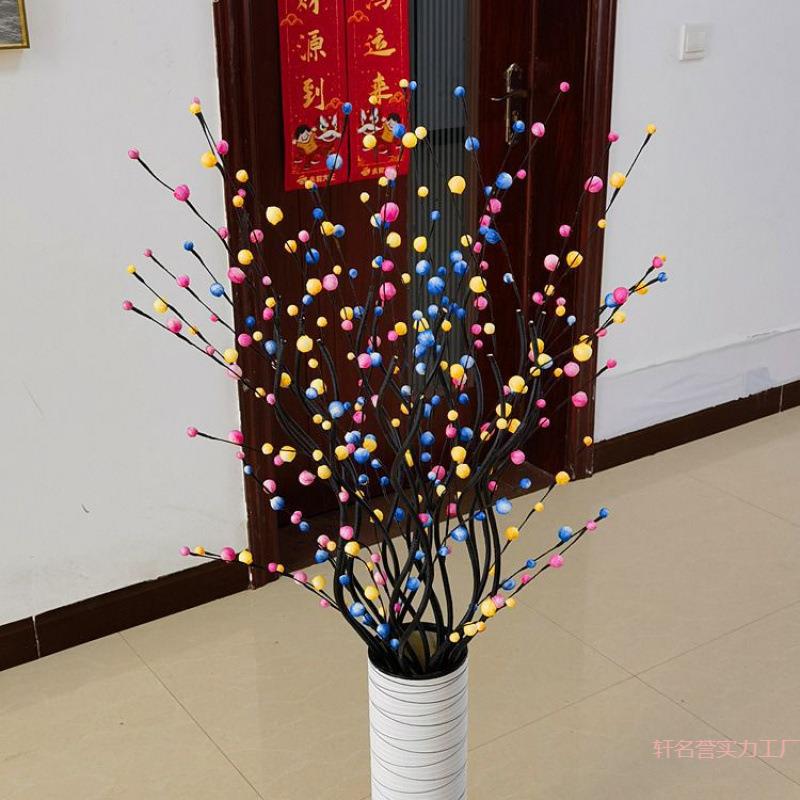 花大型叶脉干花束欧式假花塑料客厅插花干枝装饰花艺摆件落地