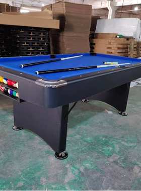新款8尺经典黑色折叠台球桌成人室内家用型桌球台2合1 Pool table