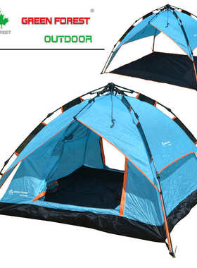 tent户开outdoor自动全自动暴雨pe帐篷两用 速外防地席camping送