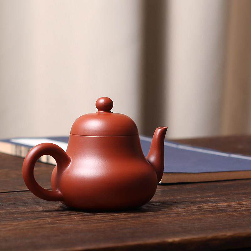 思婷壶原矿朱泥紫砂壶小茶壶家用功夫泡茶壶具中式长嘴梨形壶单壶