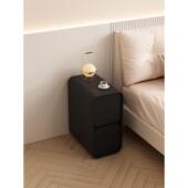 奶油床头简约夹缝现实WZZ木边床边柜小柜型床超窄2代0cm迷你收纳