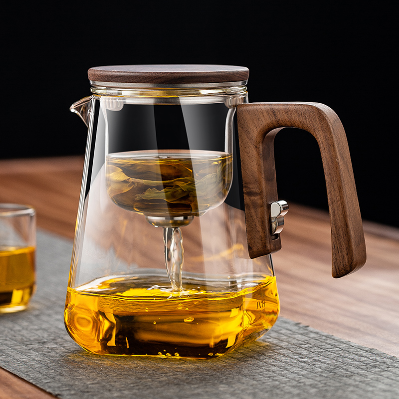 磁吸飘逸杯玻璃内胆茶水分离泡茶壶茶具套装一键过滤冲泡茶神器