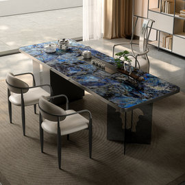设计师嵌入式奢石岩板茶台高级感轻奢极简办公室亚克力泡茶桌