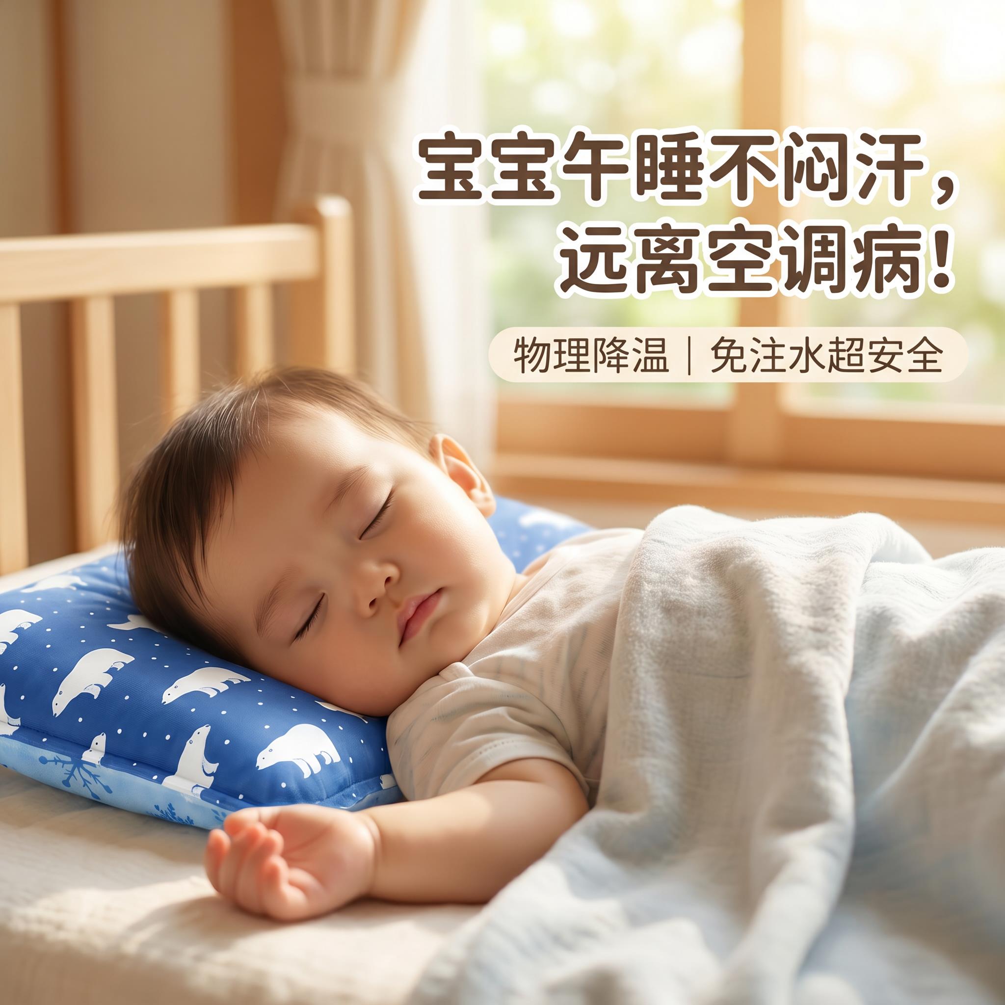 夏天坐垫冰凉透气宝宝午睡冰凉枕学生教室夏季免注水降温冰凉坐垫