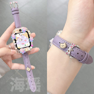 适用小天才W2028AC儿童电话手表N3表带z11/z10z9/z8/z7/z6pro皮质