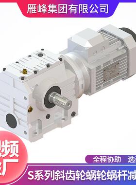 S系列S37-S107磨齿CNC精密自锁防自转功能斜齿轮蜗轮蜗杆减速机