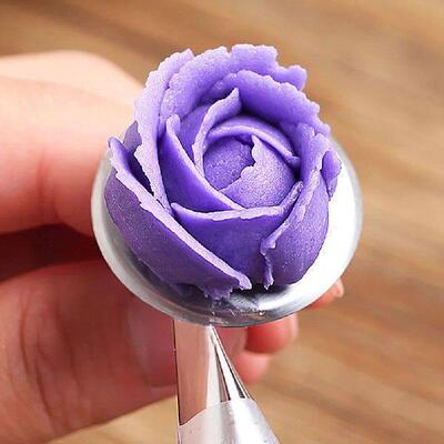 6 Pcs The Flowers Stainless Steel Mounting Nails Decor Cake